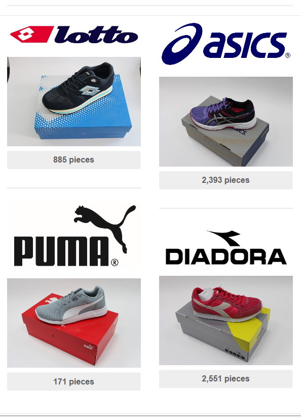 Sport Shoes LOTTO, ASICS, PUMA, DIADORA 
