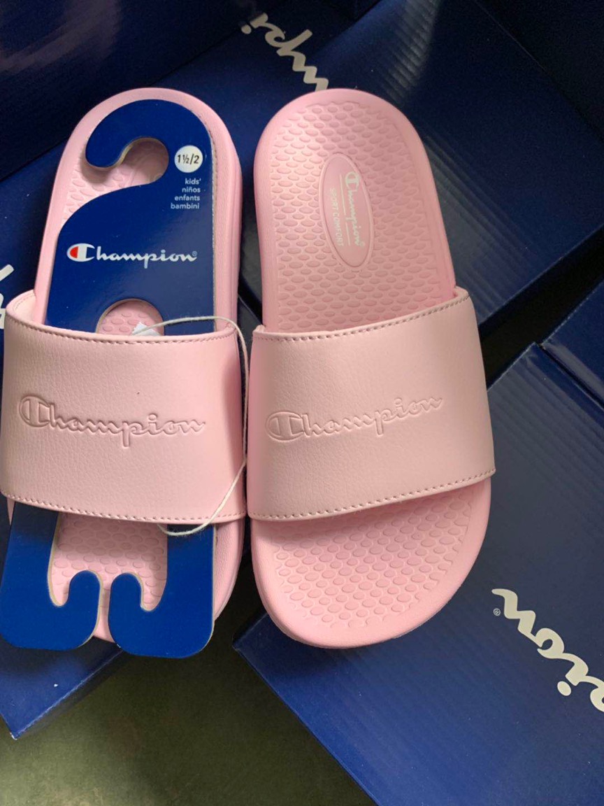 champion slippers pink