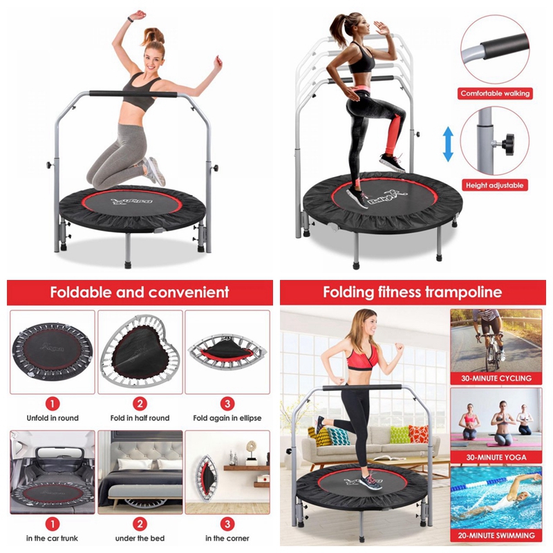 43634 - Foldable 40 inch Trampoline for Fitness Workout w/Safety Pad USA