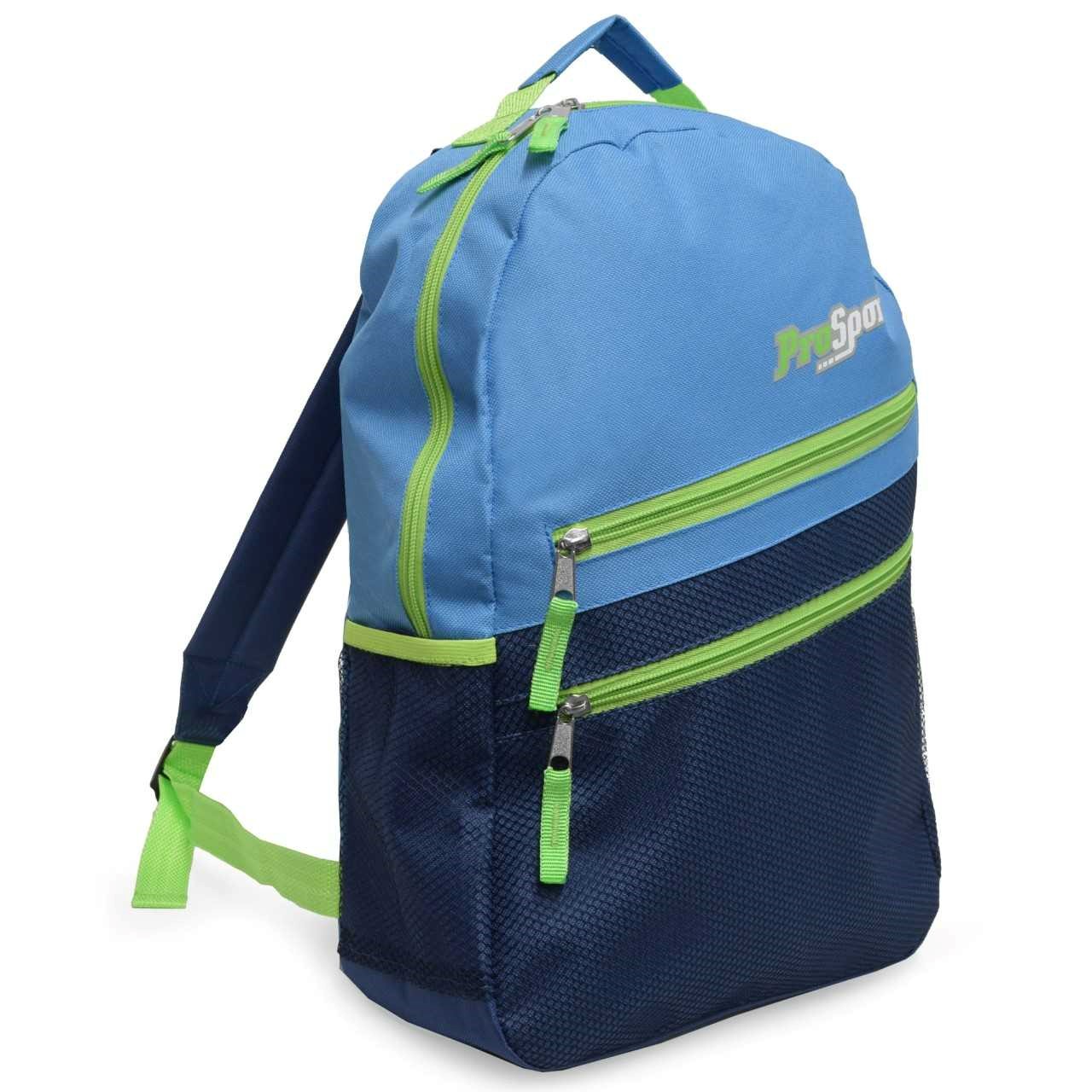 46422 - ProSport Multi-Pocket Front Zippers Backpack with Beverage Pocket USA