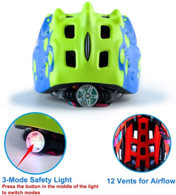 47196 - Kids Dinosaur Bike Helmets USA