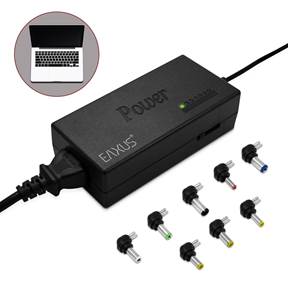 48533 - Universal Laptop Power Supply with AC/DC Adapter 96 W, 8 Attachments, Eaxus Europe