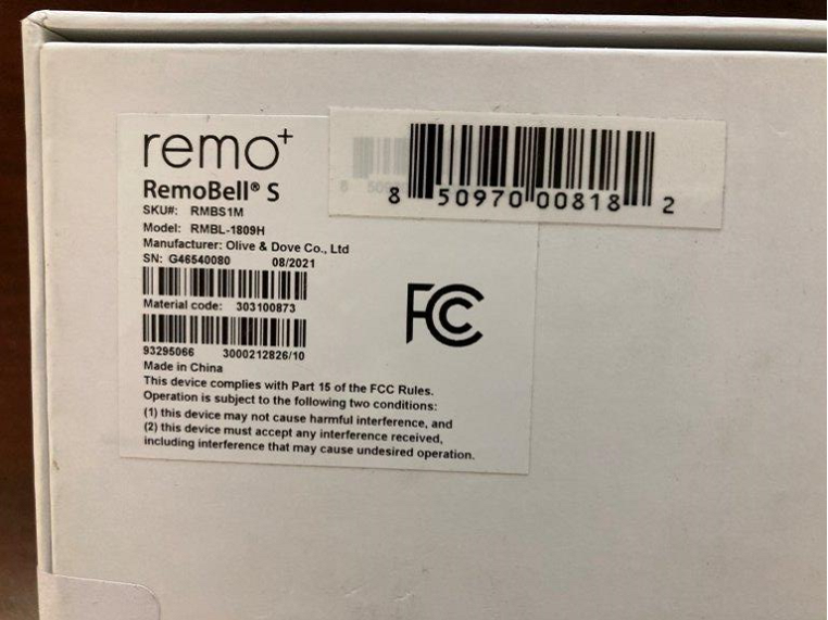 49104 - Remo+ RemoBell Refurbished WiFi Video Doorbell Camera USA