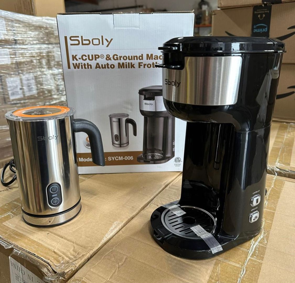 50890 - Sboly K-Cup & Ground Machine with Auto Milk Frother USA