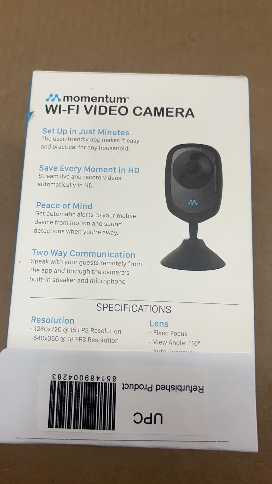 50898 - Momentum Axel WiFi Stick Up Security Cloud Cam USA