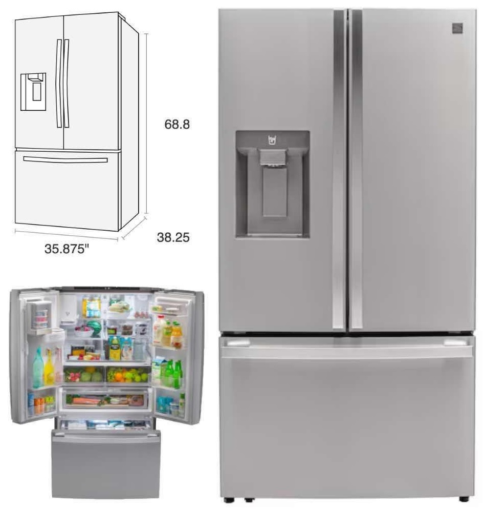 51268 - Kenmore Elite 30.6-cu ft French Door Refrigerator with Ice Maker USA