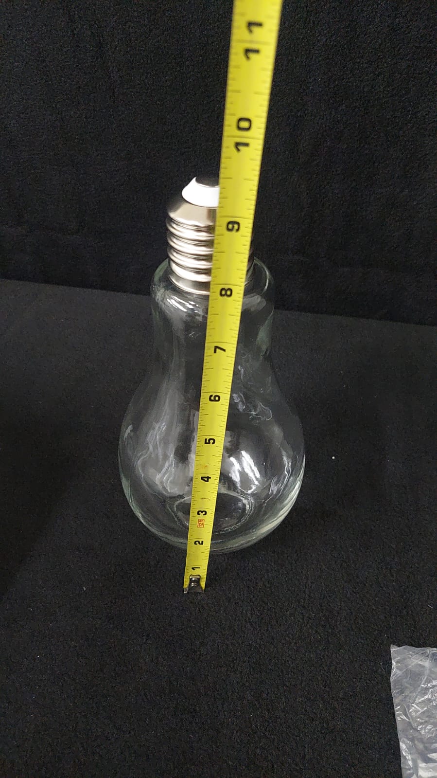 54552 - Light Bulb Shaped Glass Bottle USA